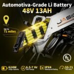 Vélo électrique pliable pour adultes Jasion X-Hunter ST : pneus « Fat » de 20 pouces, autonomie jusqu'à 114 km (71 miles), moteur de 1400 W en crête, vitesse supérieure à 48 km/h (30 mph), suspension intégrale et double frein à disque hydraulique. – Image 4
