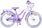 Lovely Fuxia Vélo pour Fille de 6 à 8 Ans 20 Pouces avec Panier et Porte-Bagages