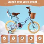 Vélo Enfant Rully – Roues 12 pouces Stabilisateurs – Guidon/Selle réglables – Image 7