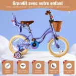 Vélo Enfant Rully – Roues 12 pouces Stabilisateurs – Guidon/Selle réglables – Image 38