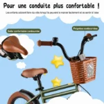Vélo Enfant Rully – Roues 12 pouces Stabilisateurs – Guidon/Selle réglables – Image 29